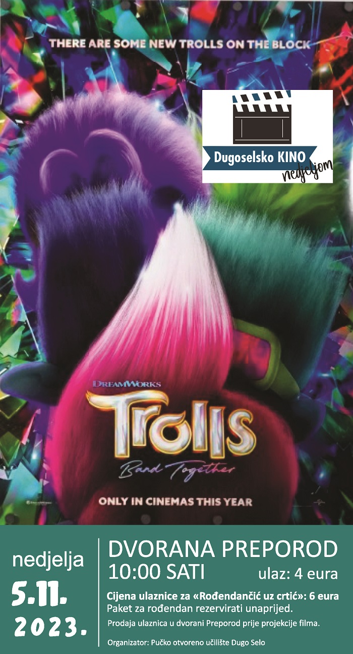 Dugoselsko kino nedjeljom: Ponovno "TROLOVI 3: Bend na okupu"