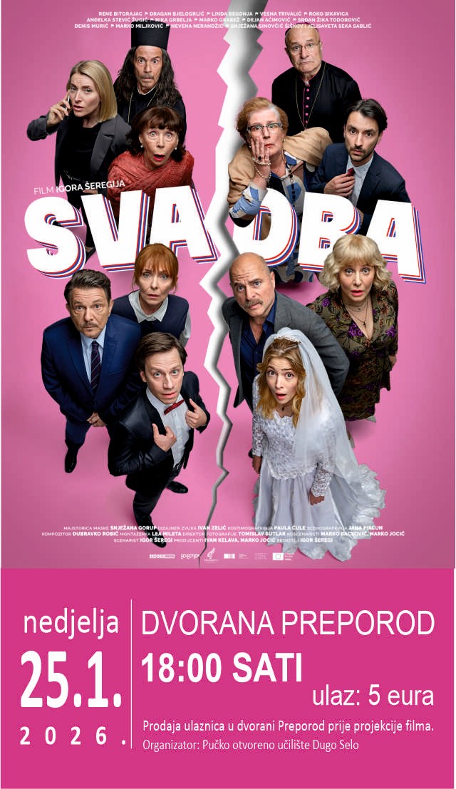 Film SVADBA - projekcija u 20 sati rasprodana, još jedna u 18 sati!